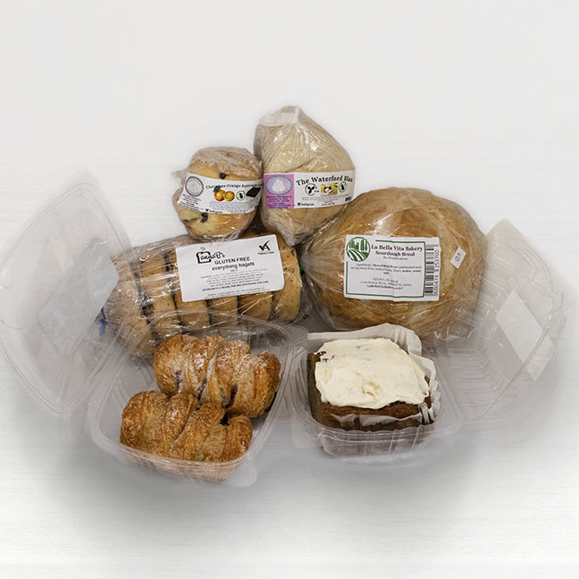 A collection of baked goods offered by Seasonal Roots