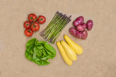 A variety of Seasonal Roots found in the Garden basket
