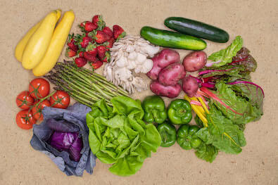 A variety of Seasonal Roots found in the Market basket